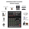 thumbnail image 2 of -A4 Professional Portable Digital Dj Console with USB Mixer Border Live Singing 4 Channel Audio Mixer, 2 of 5
