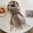 thumbnail image 1 of Fashion Solid Cashmere Warm Scarf New Design Pashmina Winter Double Side Diffrent Color Shawl Wraps Bufanda with Tassel Blanket, 1 of 1