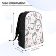 thumbnail image 4 of Honeii Alpacas and Hearts Print Laptop Backpack for Work, College, Travel, Daily Backpacks for Men Women, Sport Rucksack,Computer Bag, 4 of 8