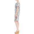 thumbnail image 2 of Max Studio London Womens Off The Shoulder Shift Dress, Grey, X-Small, 2 of 4