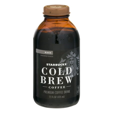 Starbucks Cold Brew Coffee Black Unsweetened, 11.0 FL OZ ...