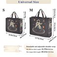 thumbnail image 2 of FORMRS Womens Corduroy Tote Bag Crossbody Shoulder Handbag with Pocket, Black Astronaut Space, 2 of 7