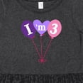 thumbnail image 4 of Inktastic 3rd Birthday Balloons 3 Year Old Girls Toddler Dress, 4 of 5