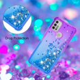 thumbnail image 5 of for Motorola Moto G10 Case Moto G30 Case with Creativity Clear Gradient Quicksand Glitter Flowing Liquid Floating TPU Case Bling Diamond Sparkle Cover for Moto G10 JB Purple Navy, 5 of 14