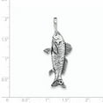 thumbnail image 2 of Beautiful Sterling Silver Antiqued & Textured Fish Pendant, 2 of 2