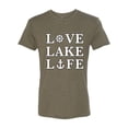 thumbnail image 2 of Wild Bobby, Anchor Wheels Love Lake Life, Men Premium Tri Blend Tee, Military Green, X-Large, 2 of 4
