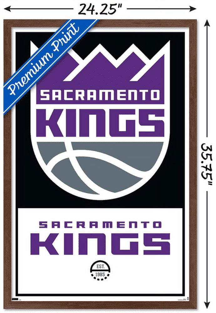 NBA Sacramento Kings - Logo 21 Wall Poster, 22.375" x 34", Framed