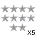 thumbnail image 1 of 5x10x Parches De Estrellas De Diamantes De Imitación Apliques Reparación Accesorios De Costura Plata, 1 of 8