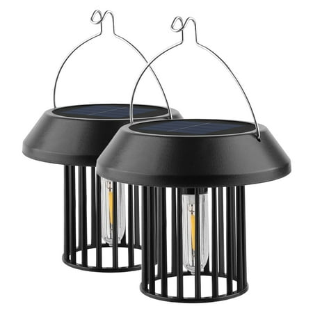 WORGEOUS 2PCS Solar Lighting Decorative Lights Solar Hanging Lanterns Outdoor Solar Powered Lights Garden Patio Yard Decor Outside Solar Lighting