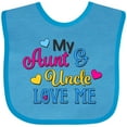 thumbnail image 3 of Inktastic My Aunt and Uncle Love Me with Hearts Boys or Girls Baby Bib, 3 of 4
