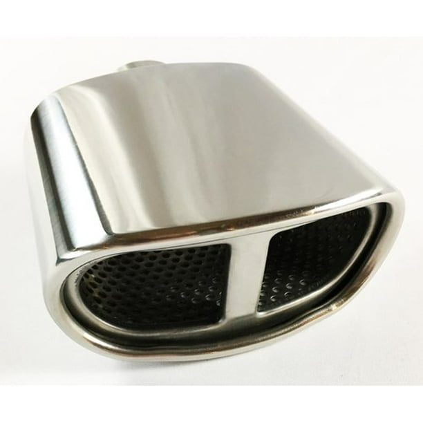 Exhaust Tip 2.25" Inlet 5.50 X 3.00" High 7.00" Lg Double Wall Rolled