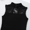 thumbnail image 7 of Kaerm Tank Leotards for Girls Turtle Neck Lace Cutout Ballet Dance Gymnastics Athletic Bodysuit Black 11-12, 7 of 7