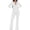 White, variant on Womens Rompers and Jumpsuits Dressy Autumn Ladies Office Rompers Flare Pants Zipper Long Sleeve Turndown Collar Plus Size Jumpsuits Flare Jumpsuits for Women Long Sleeve Petite