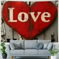 thumbnail image 4 of Orinice Love Heart Wooden Sign Tapestry Wall Hanging Unique Style Graphic Tapestries Home Wall Decor Art for Living Room Bedroom Apartment Farmhouse Dorm 40x30inch, 4 of 6