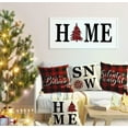 18x18 Christmas Snow Home Throw Pillow Covers,Decorative Farmhouse