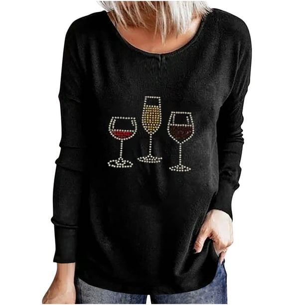 Camiseta de mujer Camisetas divertidas lindas de manga larga de otoño Camiseta Hearth Love Camiseta de regalo Tops Blusa Regalo para parejas Pompotops gfhjh15575
