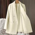 thumbnail image 5 of Baqcunre Winter Coats For Women Women'S Casual Suit Jacket Lapel Keep Warm And Slim Loose Long Sleeve Fashion Cardigan Coat Fall Clothes Blazers For Women Beige L, 5 of 6