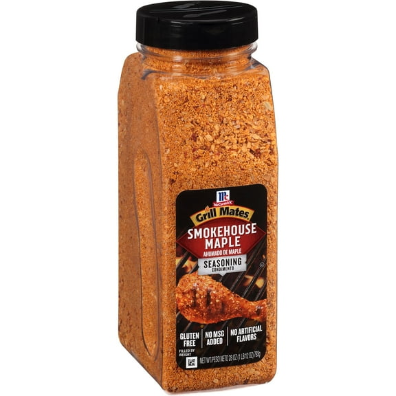Pack of 2 - Mccormick Grill Mates Smokehouse Maple Seasoning, 28 Oz - One 28 Ounce Container Of Smokehouse Maple Seasoning, Perfect On Pork Chops, Chicken, Burgers And More