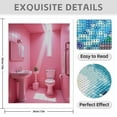 thumbnail image 3 of Diamond Art Kit for Adults, Pink Bathroom Interior Design Diamond Painting for Adults Beginners, 5D DIY Diamond Art Painting Kits, Colorful Diamond Painting Craft for Home Decor 12x16, 3 of 7