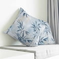thumbnail image 4 of Throw Pillow Covers 26x26 Inch, Blue Spring Botanical Decorative Pillow Cases for Couch Sofa Bed, Pastoral Summer Leaf Cotton Linen Square Home Decor Pillowcases with Hidden Zipper, 4 of 7