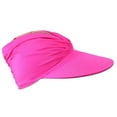 thumbnail image 2 of BadPiggies Women Sun Visor Hat Wide Brim UV Protection UPF 50+ Foldable Summer Beach Sport Cap Reversible (Rose Red), 2 of 9