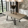 thumbnail image 2 of Furniture of America Kaelis Modern 84" Solid Wood Indoor Dining Table, Oak, 2 of 10