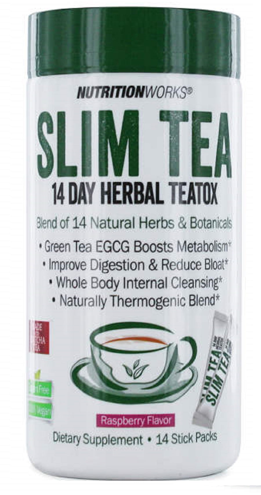 Nutrition Works 14Day Detox Slim Tea Sticks, 14Stick Packs Detox tea