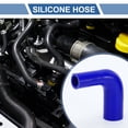 thumbnail image 2 of Unique Bargains 1 Set 25-38mm 0.98"-1.5" ID 102mm 4.02" Length 90° Blue Car Silicone Hose with Clamps Universal, 2 of 7