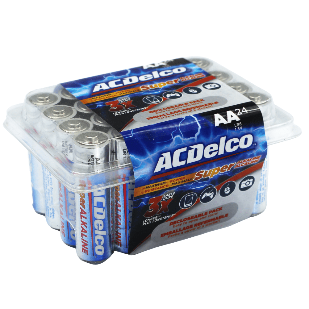 ACDelco AA Super Alkaline Batteries, 24Count