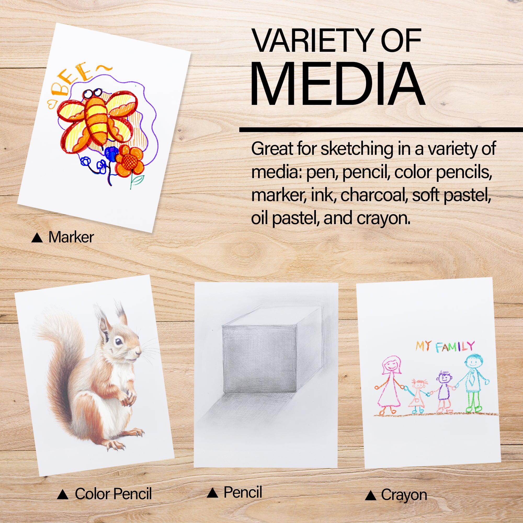BAZIC Doodle Pad 50 Sheets 9"x12" Doodling Drawing Pads Papers, 48-Pack