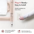 thumbnail image 4 of Heated Towel Rack, 4 Bars, Polished Chrome, Wall-Mounted Swivel Electric Towel Warmer, Plug-in Drying Rack for Bathroom (Elements), 4 of 15