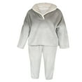 thumbnail image 6 of FNNMNNR Women‘s Fuzzy Fleece Pajamas Sets 2 Pieces Pjs Loungewear Flannel Plush Sleepwear, 6 of 7
