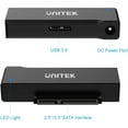 thumbnail image 3 of Unitek SATA to USB 3.0, SATA III Cable Hard Drive Adapter Converter for Universal 2.5/3.5 SATA HDD/SSD Hard Drive Disk, Include 12V/2A Power Adapter, 3 of 6