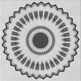 thumbnail image 1 of Ahgly Company Indoor Square Patterned Platinum Gray Novelty Area Rugs, 3' Square, 1 of 6