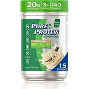 Pure Protein Plant-Based Protein Powder, Vanilla Bean, 20g Protein, 1.51 Lb