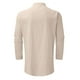 thumbnail image 2 of Camisas De Vestir Para Hombre Hombres casual tops camisa simple cómodo color sólido cuello botón cuello camisa top manga larga top (Khaki, L), 2 of 5