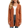 thumbnail image 3 of Tqyyweavej Girls Cardigan Lightweight Button Down Teen Knit Sweaters Long Sleeve Fall Winter Jacket with Pockets, Gifts for Girl 5-16Y, 3 of 6