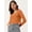 Rust, variant on DressBerry Women's Solid Cotton Jersey Top Casual Summer Long Sleeves Sweetheart Neck Western Style Slip-On Light Weighted Loose Fitted Blouse Top