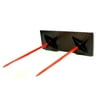 Titan Attachments Dual Prong 43" Hay Bale Spear Attachment, Universal Skid Steer Quick Tach Mounting Style for Bobcat and Kubota Models, 4000 LB Capacity, Conus 2 Tines Square and Round Hay Bales