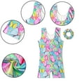 thumbnail image 2 of LYMAYTER Kids Girls Gymnastics Leotards Toddler Prints Sleeveless Training Clothes Outfit Baby Boxer Briefs Dance One-Piece for 3-12 Years, 2 of 9