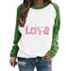 thumbnail image 1 of Gibobby Sudadera Mujer Moda Mujer Día de San Valentín Divertido Estampado Mangas raglán Cuello redondo Sin sombrero Casual Sudadera con capucha Top 3 (Verde, M), 1 of 5