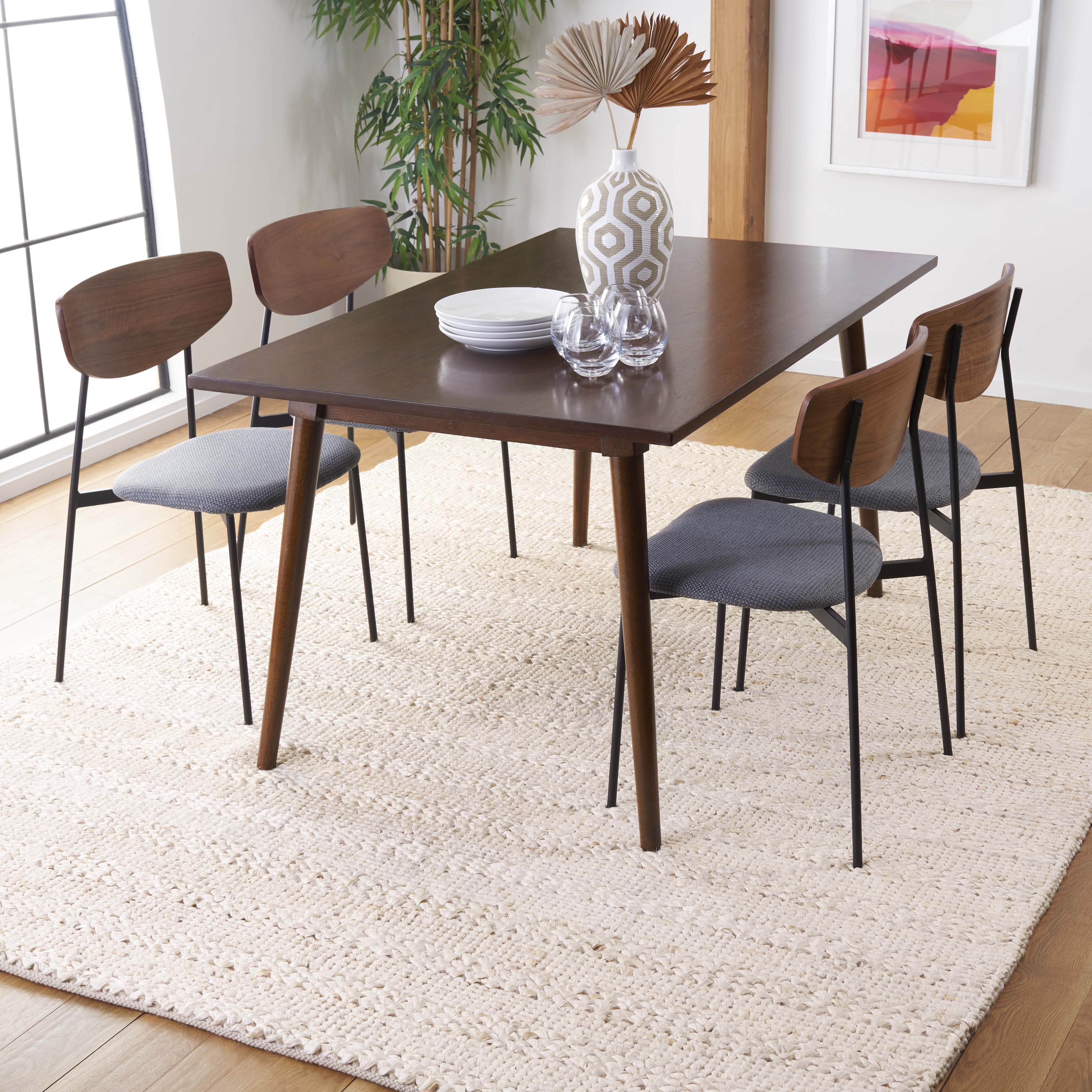 SAFAVIEH Natural Fiber Henrika Geometric Area Rug, Bleach, 10' x 10' Square