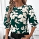thumbnail image 5 of Eres Más Que una Camisa de Puntuación de Prueba, Verano Suelto Casual Cinco Cuartos de Manga Cuello Redondo Impreso para Mujeres, 5 of 7
