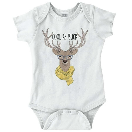 

Buck Funny Deer Pun Adorable Newborn Baby Boy Girl Romper Brisco Brands