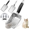 thumbnail image 2 of Stainless Steel Cat Litter Scoop with Rubber Handle Metal Kitty Scooper Sturdy Mesh Scooper Litter Filter Pet Cleaning Tools, 2 of 9