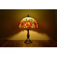 thumbnail image 3 of Orinova Tiffany Style Table Lamp Rose Bedside Desk LED Lamp Shades Bedroom Stained-Glass 18.1'' H Multi-Color, 3 of 8