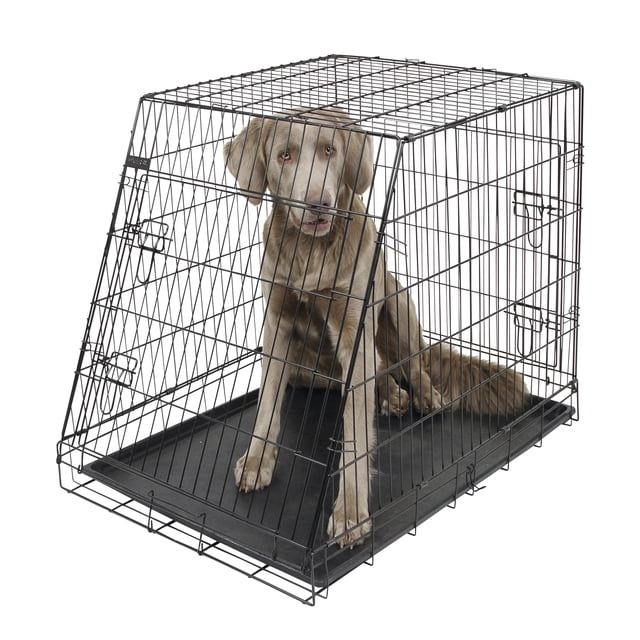 Jaula para Perros Plegable 2 Puertas 76 x 54 x 64 cm Negro