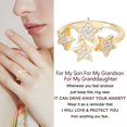 thumbnail image 2 of Plata Retro Anillo de Estrellas Multicapa Anillo de Rhinestone Elegante Anillo de Estrellas Ajustable Abertura para Mujeres Niñas, 2 of 5