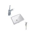 thumbnail image 1 of DROP Bath and Kitchen DR091094 Undermount Bathroom Sink Set, 1 of 4