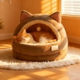 thumbnail image 4 of Dog & Cat Bed for Indoor Cats, Dog Kennel Suitable For All Seasons Winter Warmth Semi Enclosed Small Dog Teddy Dog Sleeping Dog Winter Dog Bed Kennel, 4 of 6